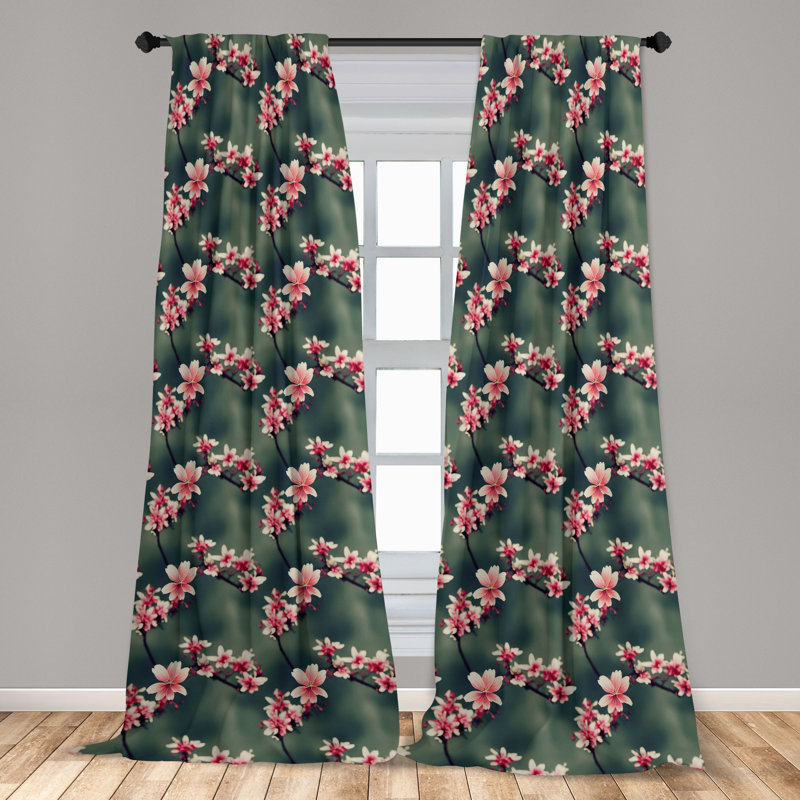 Nabil Semi Sheer Curtain Pair, 28" W x 95" L