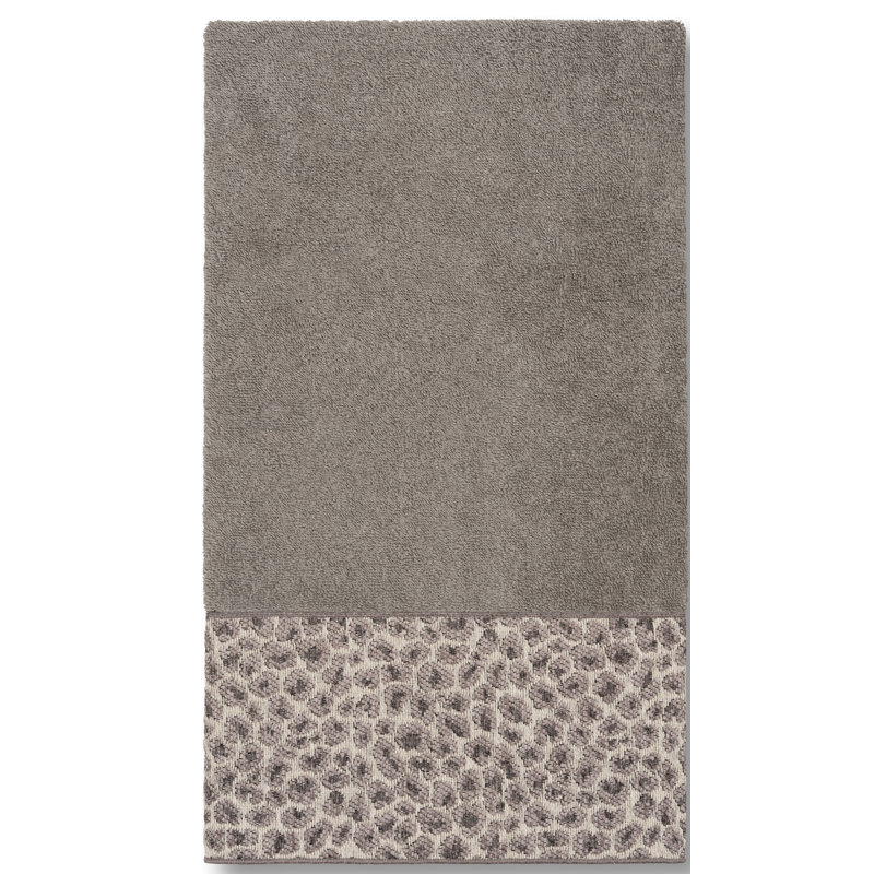 Spots 3 Piece Turkish Cotton Towel Set, Dark Gray