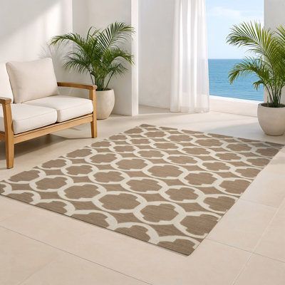 Tapis gris intérieur et extérieur Trellis