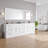 Epic 100 In. White Double Sink Bath Vanity With Carrara Quartz Top And Undermount Porcelain Sinks-968651471