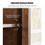 Traditional Dark Wood Tall Bookcase with Glass & Solid Doors-1695791735