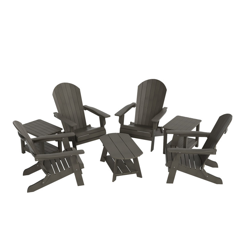 Arrlo 4 - Person Patio Conversation Set, Charcoal Gray