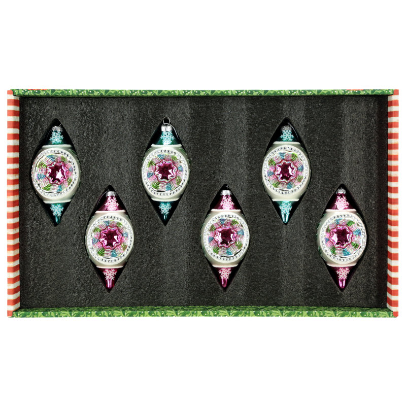 Vintage Reflector Ornament, 6.5 Inches