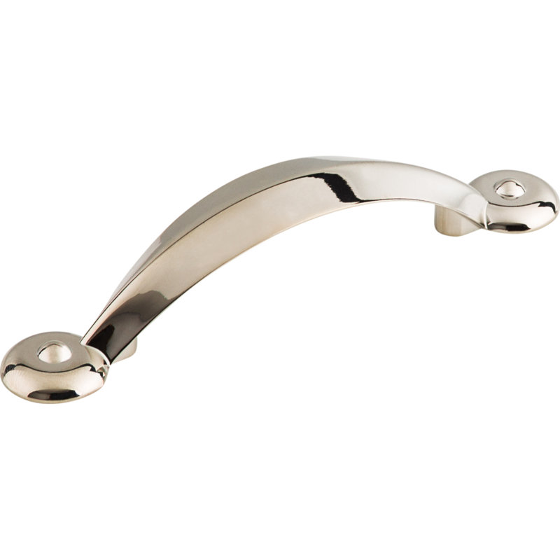 Angle Bar pull, 3" Center to Center, Polished Nickel