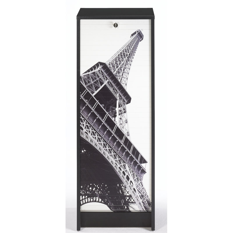 Gratiana 1 -Door 5 -Shelf, Black