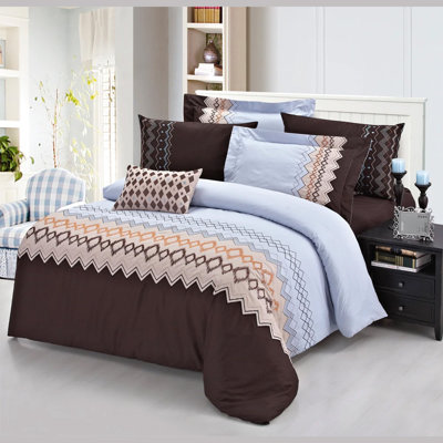 Ensemble de housse de couette 100% coton Lachaun