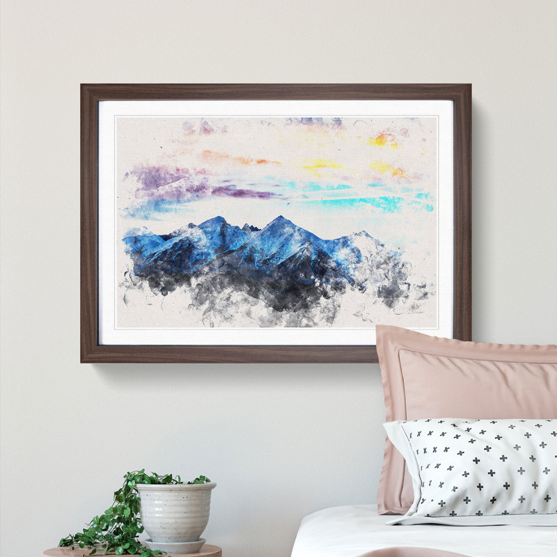 Mountains in Poland - Framed Print, 33cm H x 45cm W x 2cm D, Walnut Framed