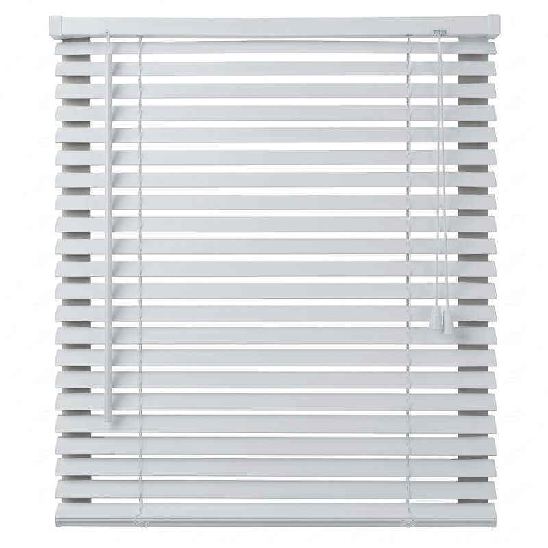 PVC & Aluminum Venetian Blinds, Easy Fit Window Blinds with Light Control & Privacy, 150 cm L x 75 cm W, White