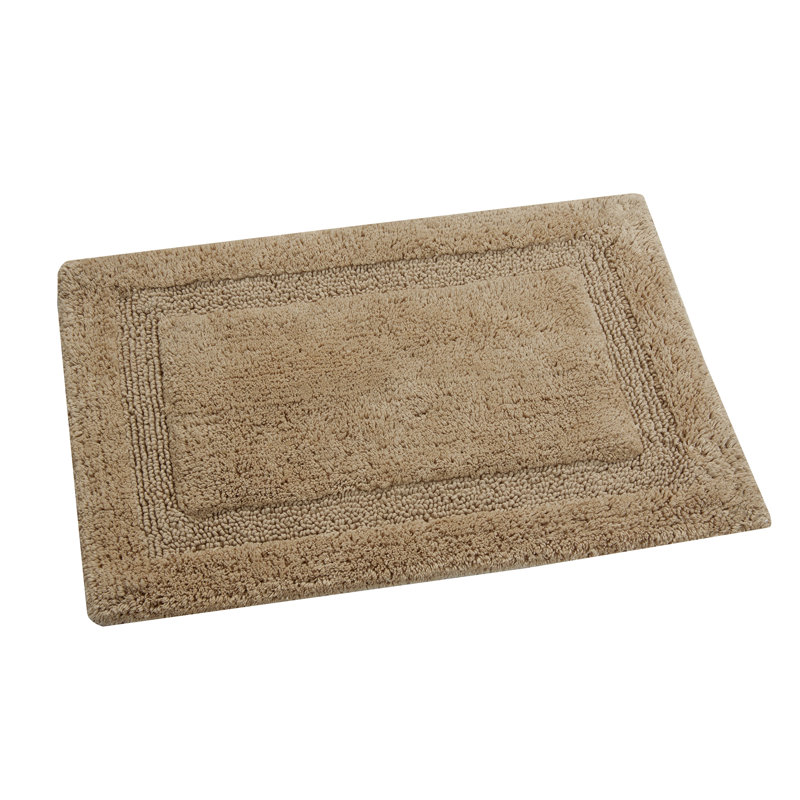 Pullum Cotton Non-Slip Bath Rug, 34" x 21", Beige