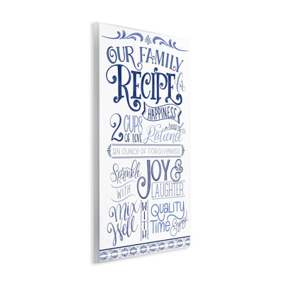 «Our Family Recipe», plaque murale par Nicole Tamarin