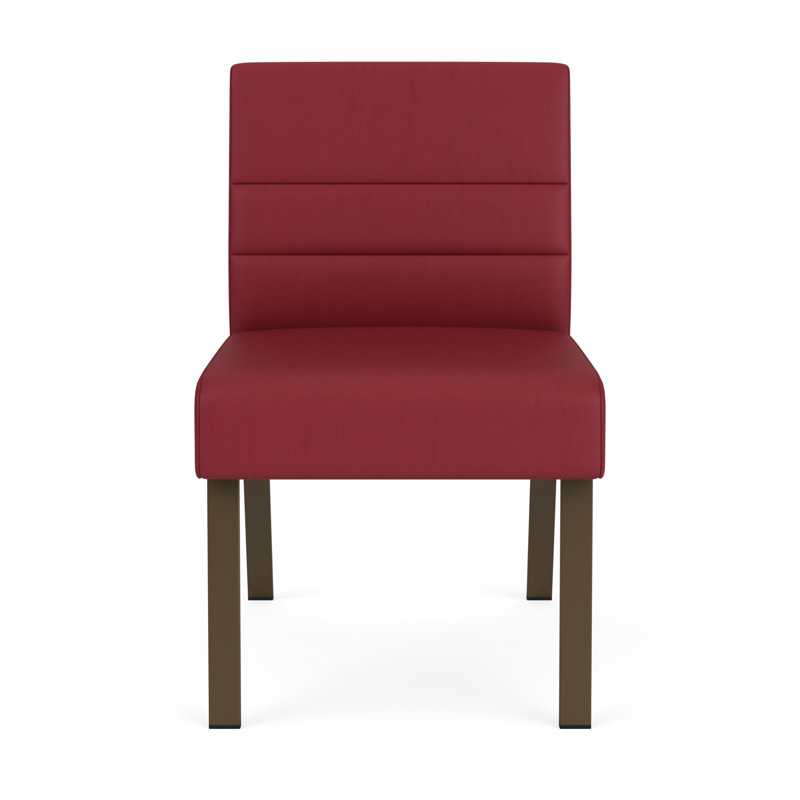 Chaise d'invité sans accoudoirs Waterfall, Bronze, Vinyle Patriot Plus Bordeaux