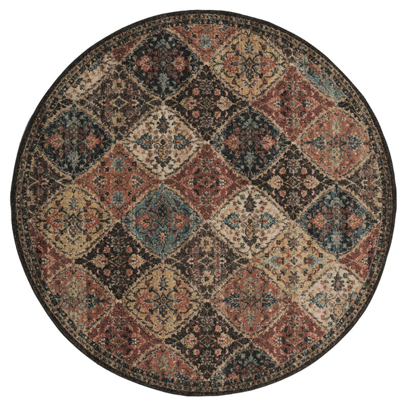 Summertown Synthetic Geometric Indoor Rug, Round 7'10"