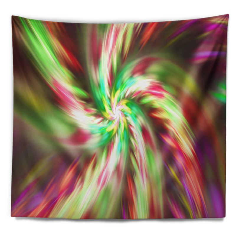 Tapisserie florale exotique multicolore, H 32 po x l 39 po