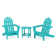 Classic Adirondack 3-Piece Set with South Beach 18" Side Table