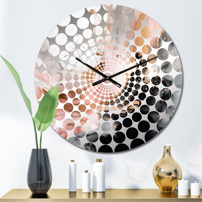 Guillaine - Horloge murale abstraite en marbre, Petit