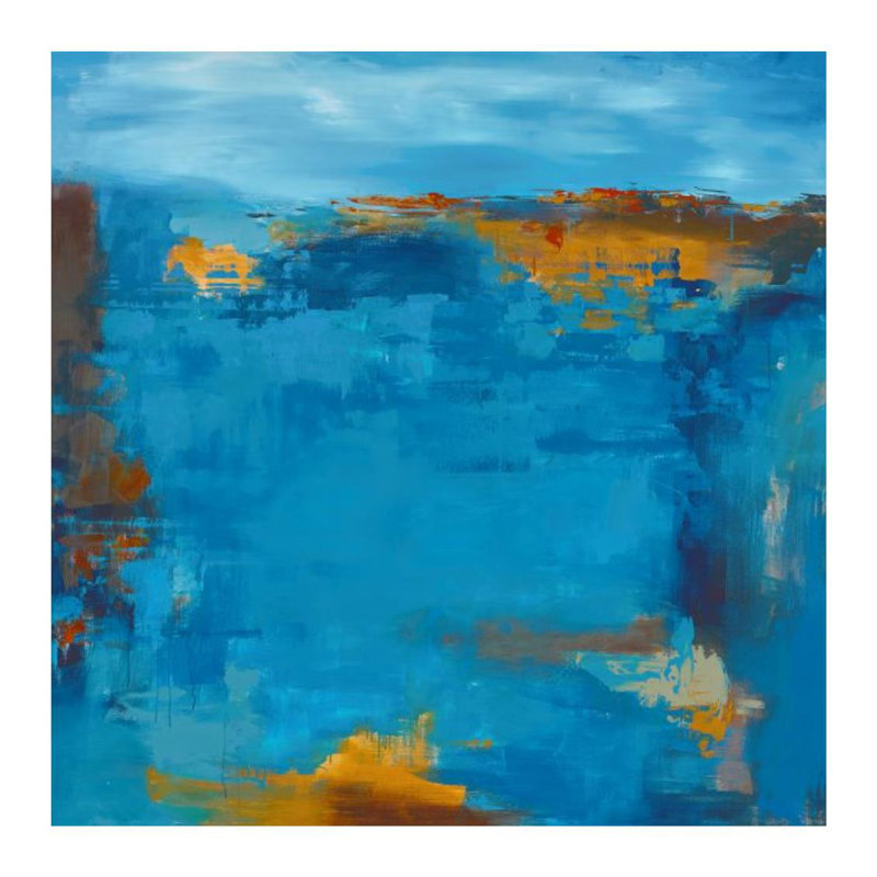 Over The Sunrise Print by Samuel Kane, Knife Gel, 24" H x 24" W x 1.5" D