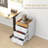 3 Drawer Cabinet - White, Under Desk With Removable Tray, Increases Storage And Work Efficiency Office Compact Practical For Home