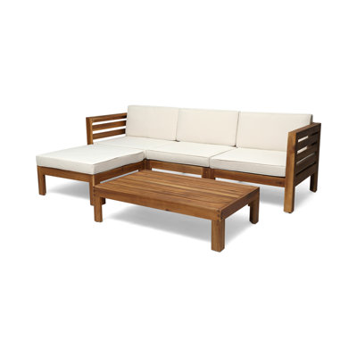 Cambridge L Shape Sofa Set, Beige
