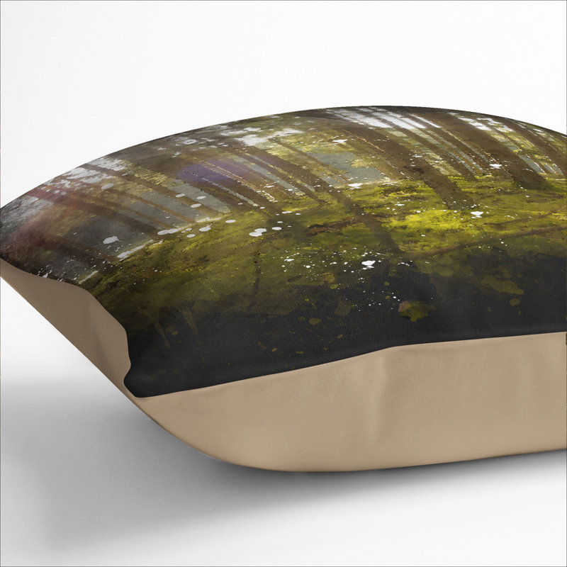 Sunlight Forest Vol.2 Paint Splash Square Throw Cushion, Stone, 40cm H x 40cm W x 15cm D