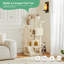 Arbre à chat, tour d'intérieur à plusieurs étages pour chat, salle de jeux pour animaux de compagnie avec grand appartement-325296786