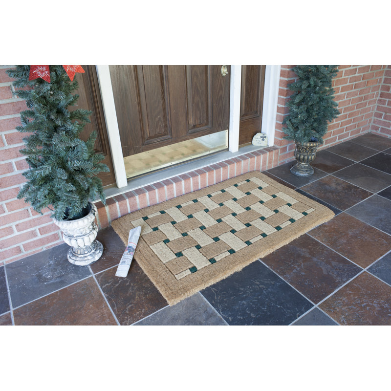 Tapis de porte incrusté Staple Hill, Rectangle 1 pi 6 po x 2 pi 6 po