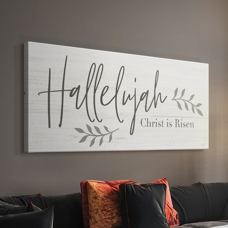«Christ is Risen», toile tendue avec châssis - prête à être accrochée, H 16 po x l 32 po