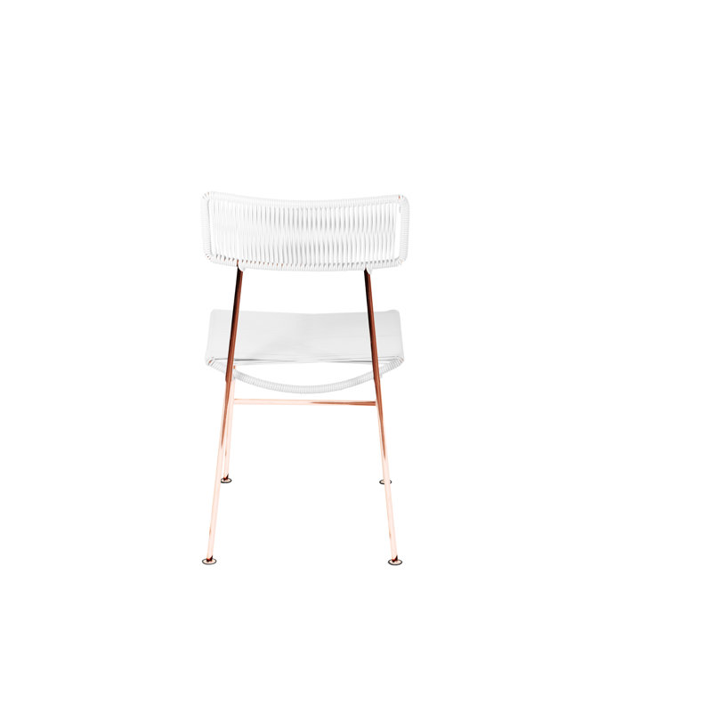 Chaise Hapi, Blanc / Cuivre
