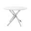 Table de salle à manger en faux marbre avec pieds en métal de style ultramoderne pour 4 sièges ronds