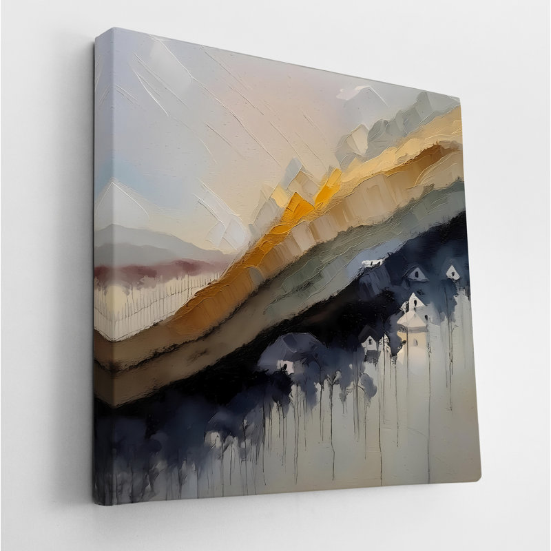 Downhill Village, 24" H x 24" W