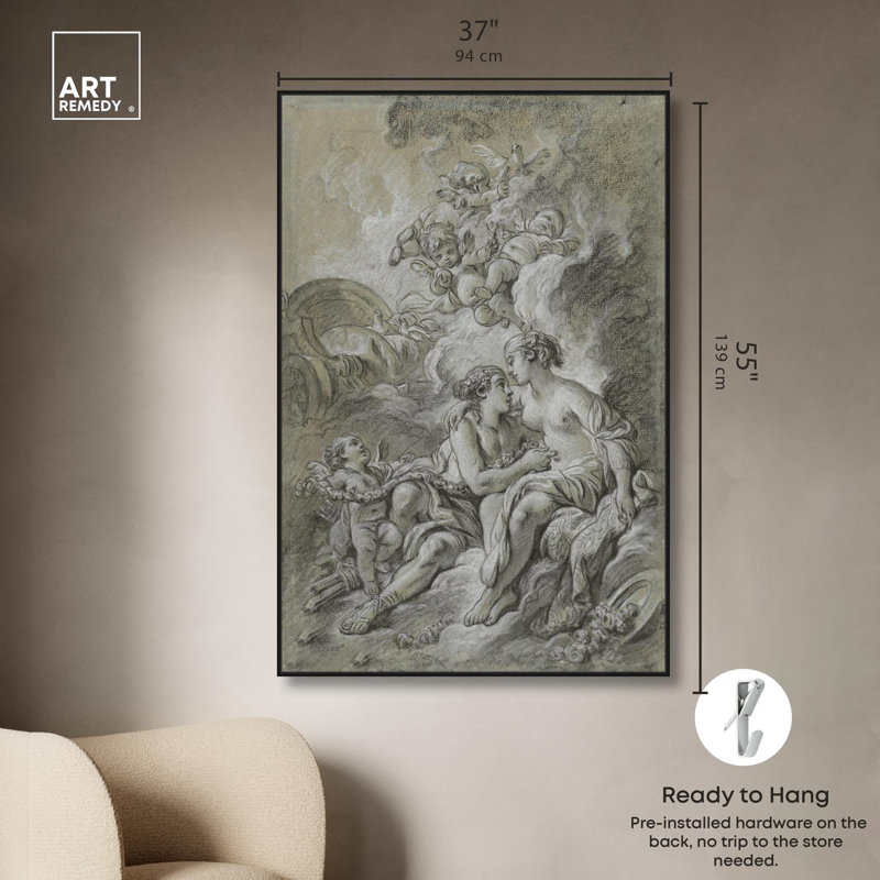 François François, toile classique par Art Remedy, H 16 po x l 11 po, Cadre noir