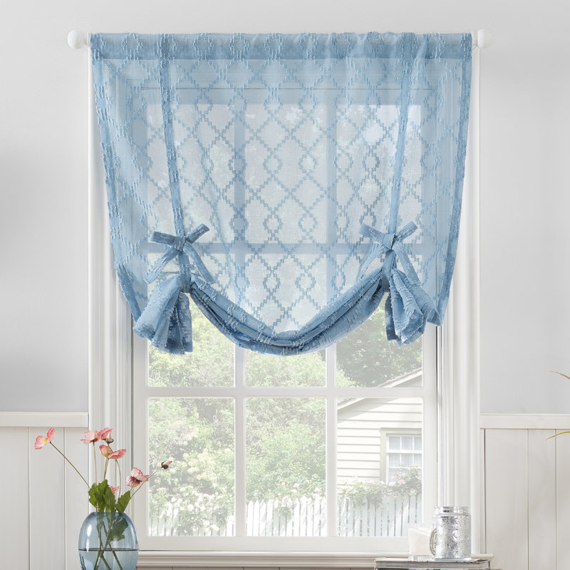 Store diaphane transparent, Bleu tranquille