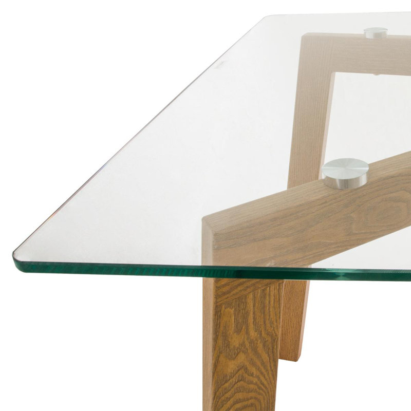 Glass Top Metal Base Dining Table