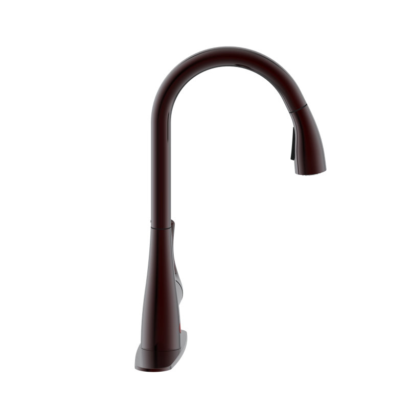 Robinet de cuisine à double capteur et poignée simple tactile, Bronze huilé