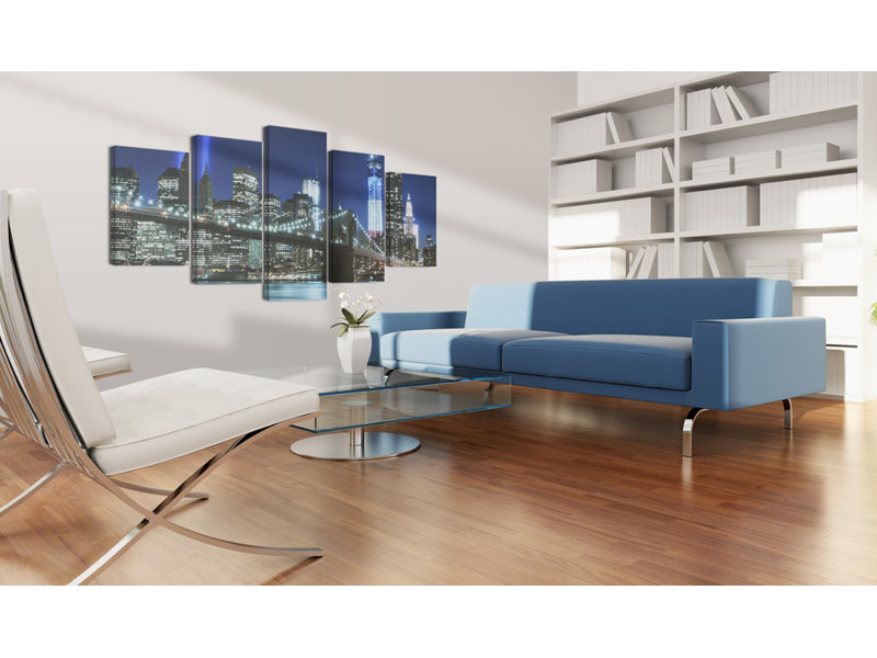 5 Piece No Frame Print on Canvas, 100cm H x 200cm W