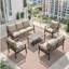 Ensemble de meubles de patio en métal 5 pièces-853715901