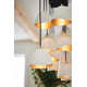 Cotter 14 Light Fabric Dimmable Geometric Chandelier