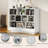 Bianco Floating Bookcase, 10 Cube Bookcase with LED Light