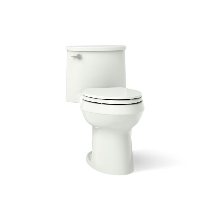 Adair 1.28 GPF Water Efficient Elongated One-Piece toilet (Seat Included), Dune, Left-Hand
