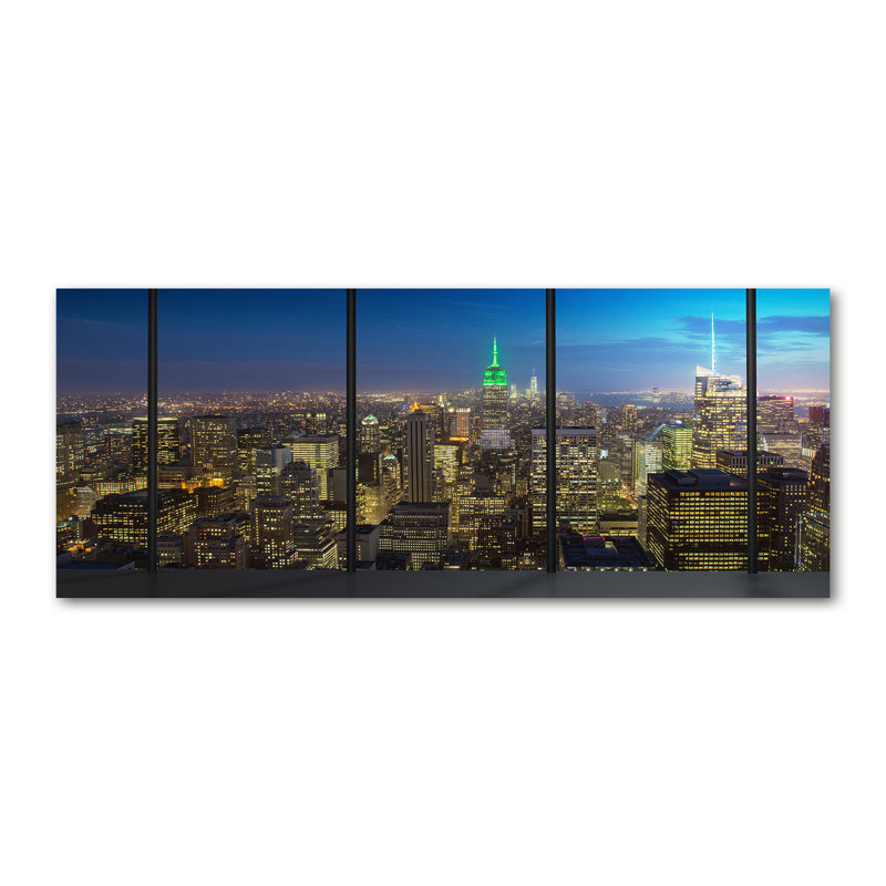 New York By Night - No Frame Print on Canvas
