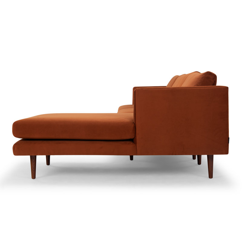 Miller 2 - Piece Upholstered Sectional, Orienté à droite, Mélange de polyester vert olive