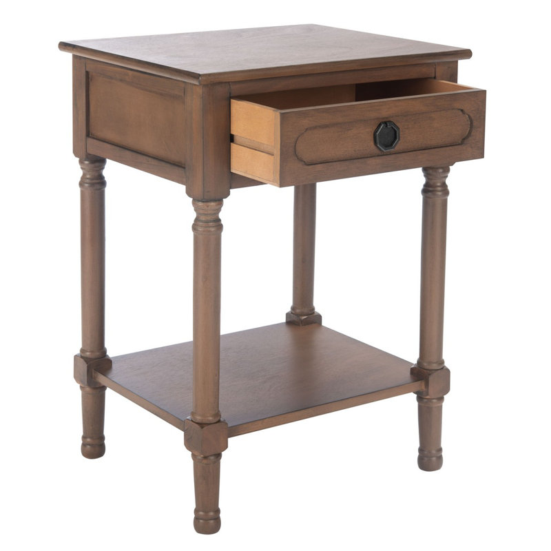 Table de bout avec rangement Pagel, Brun