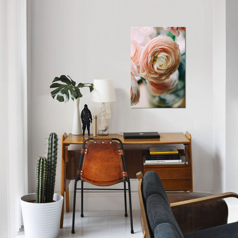 « renoncule i », reproduction de photo sur toile, H 18 po x l 12 po x P 1,5 po, Toile tendue, Pas de tapis