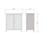 Palma 2 Door Compact Sideboard Buffet in Putty or Ivory White-663816892