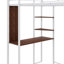 Lit mezzanine simple en métal avec 2 tablettes et un bureau-662005120
