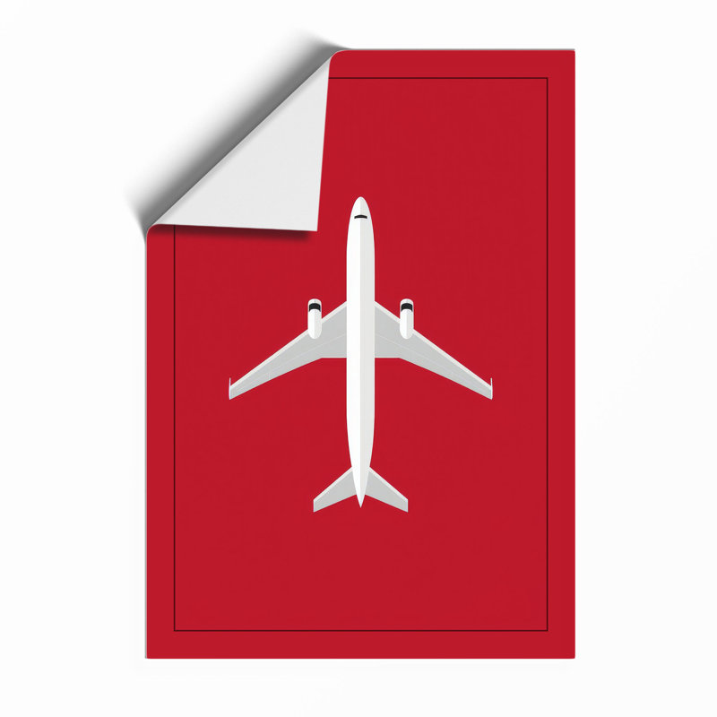 Overhead Aircraft Minimalist - Framed Print, A1 - 84.1 x 59.4 cm, Unframed