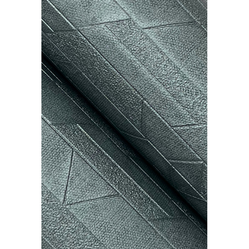Geometric Wallpaper Roll, Dark Slate