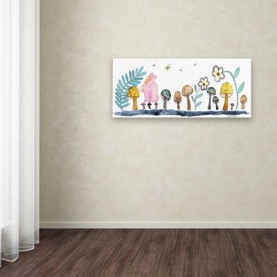 Berkley 'Simple Pink Bunny' Canvas Art