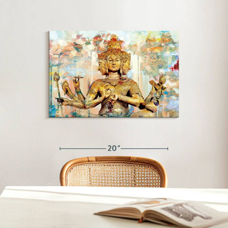 Statue de Brahma, H 16 po x l 24 po x P 1,25 po