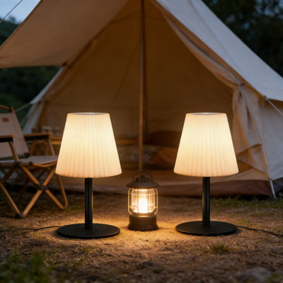 Set Of 2 Rechargeable Shower Lamps With Bluetooth Speaker, IP44 Waterproof RGB Table Lamp For Indoor & Outdoor Use, Portable Cordless Light For Bathroom, Patio, Garden, And Party