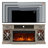 Gaobo Farmhouse Fireplace TV Stand For TVs Up To 80'', Wood Entertainment Center With Electric Fireplace & Timer-795347776